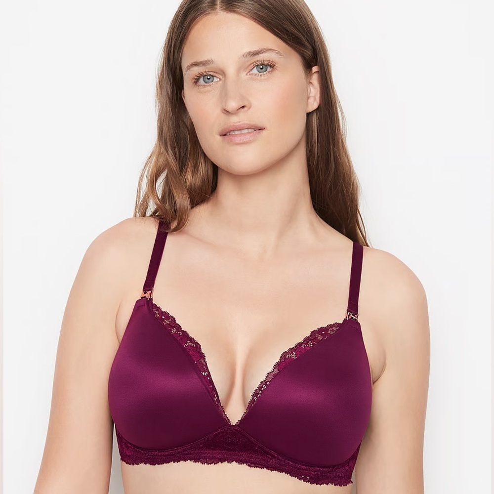 NWT Victorias Secret Body by Victoria Lace Wing Wireless Nrsing Bra Kir sz 32DDD - Picture 2 of 9